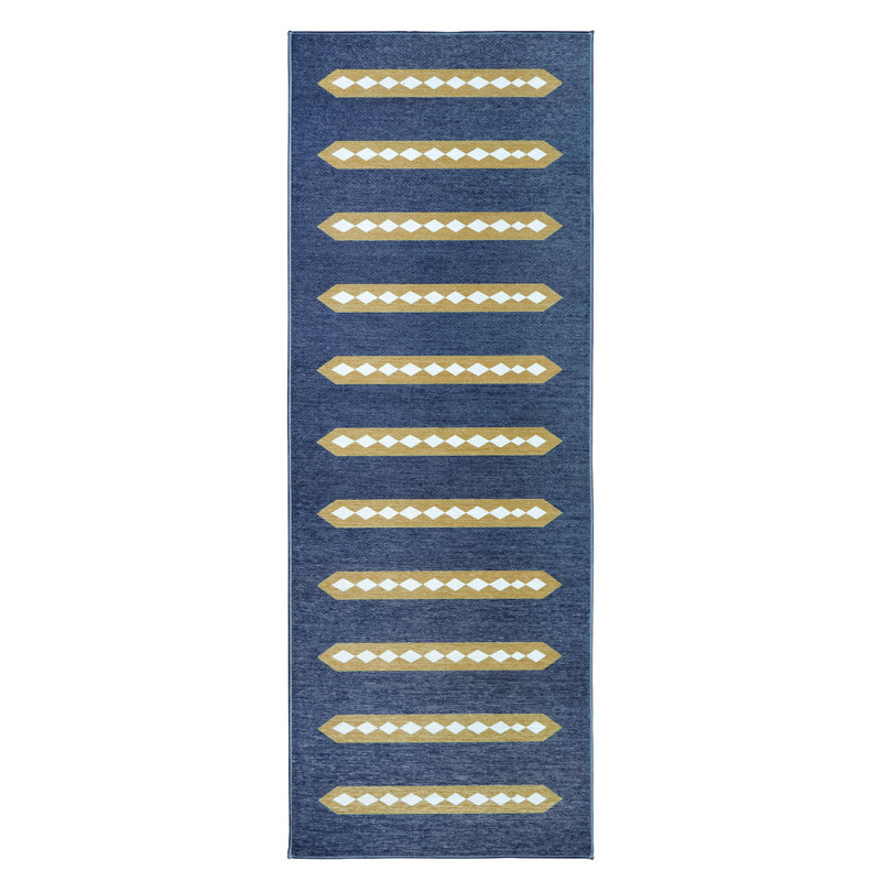 Tapis indigo Dash And Dot Camel - 2,5 pi x 7 pi