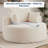 2 Pieces - 49" Corduroy Upholstered Barrel Chair, Oversized Compression Round Chaise Lounge, No Assembly Required-784046545