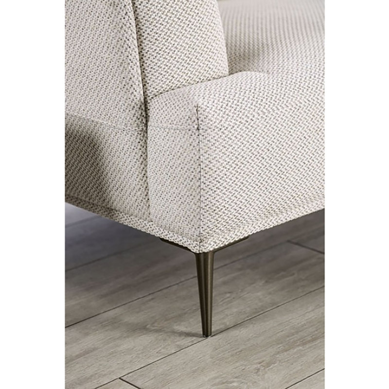 Canapé modulaire Sahl, Chenille beige, Accoudoir à gauche (vu de face)