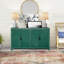 Buffet décoratif Mid-Century moderne avec 4 portes et rangement polyvalent