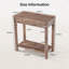 Table d'appoint en bois massif avec rangement ouvert