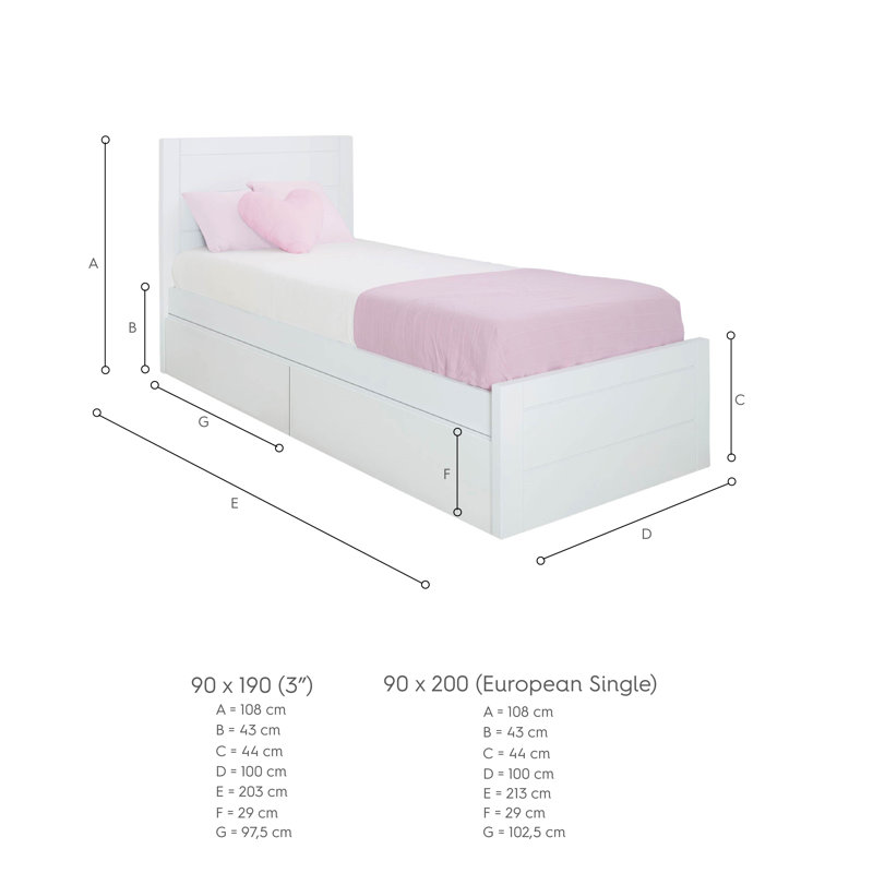 Flitwick Storage Kids Bed, Single (3')