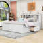 Lit plateforme en bois avec deux tiroirs et USB Endy-733146768