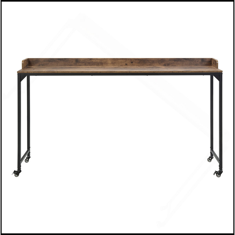 Multipurpose Over The Bed Desk With Adjustable Height, Metal Legs With Casters, Overbed Table 1Pc, Laptop Table For Bed, Breakfast Table