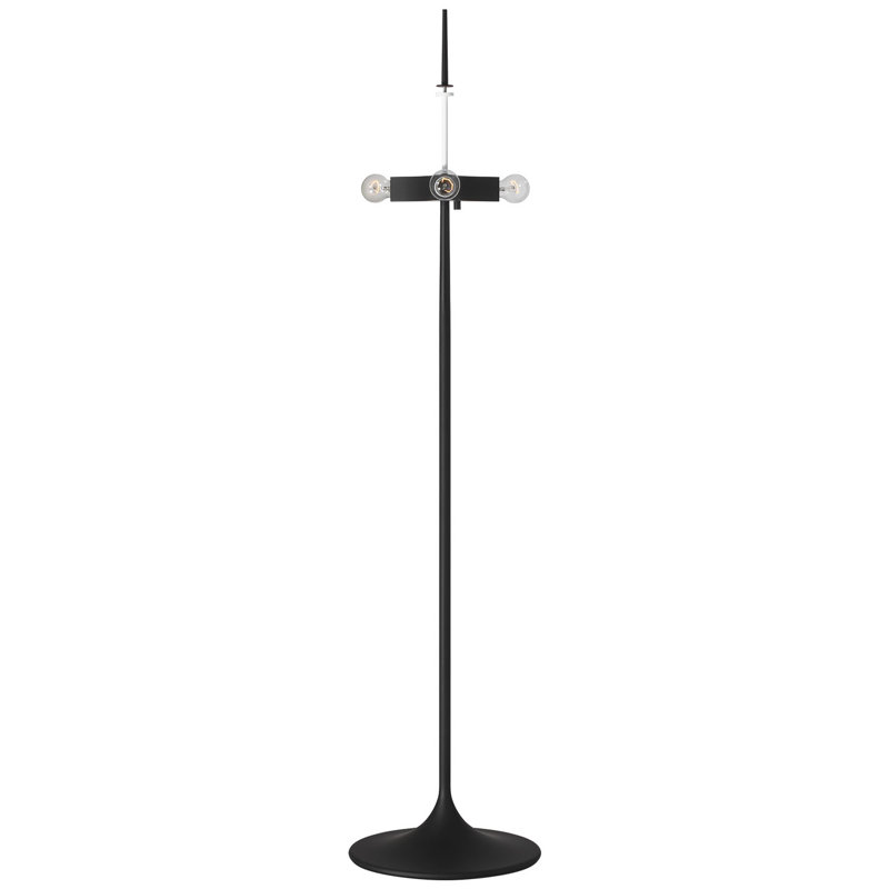 Barbara Barry Spinet 62" Floor Lamp with Shade, Matte Black, Black