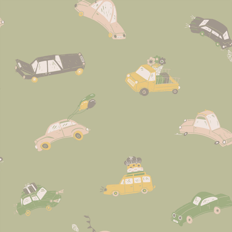 Galerie Resan Bilarna Cartoon Cars Wallpaper, Green