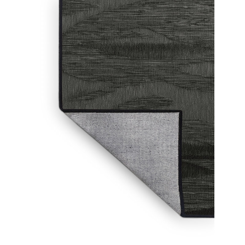 Tapis abstrait gris lavable à la machine