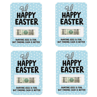 Koyal Wholesale 4 Pack 5X7 Easter Money Holder Cards, Finding Cash Is Better
