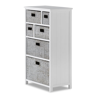 Erica Solid Wood 56cm W 6 - Drawer Chest of Drawers