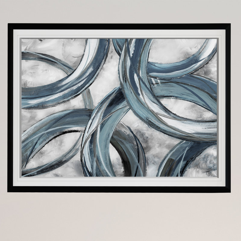 « Ring Around », art graphique encadré flottant, Impression encadrée, H 24 po x l 30 po, Noir