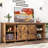 70" Farmhouse Sliding Barn Door TV Stand for TVs Up to 80" TVs, Entertainment Center Console Table with Adjustable Shevles-874423863-874423861