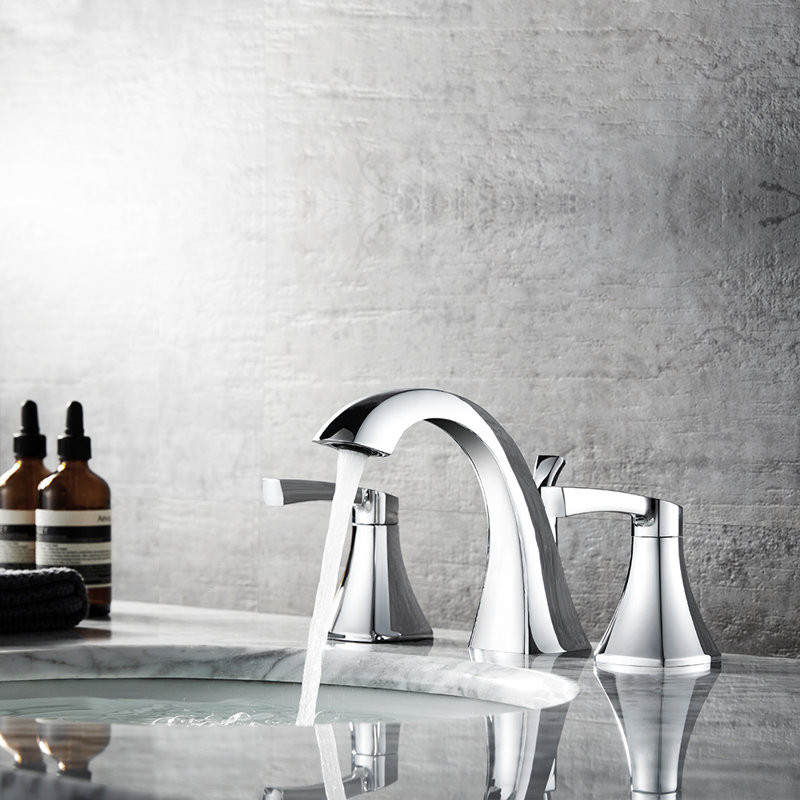 Abbie Polished Chrome 2-Handle Widespread Bathroom Faucet