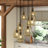 Cherrie 8 - Light Black/Brown Cluster Pendant
