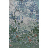 Wildflowers Hand-Tufted Recycled Polyester Indoor/Outdoor Blue Area Rug