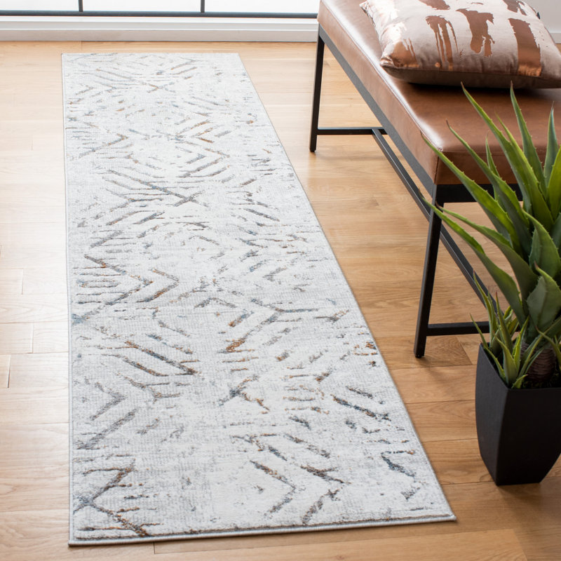 Enya Performance Geometric Rug, Runner 2'2" x 9'