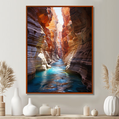 Canyon Antelope Turquoise Drips - Canyon Wall Art