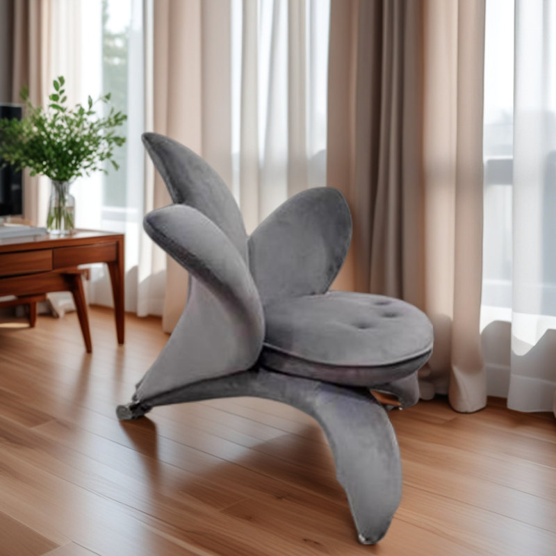 Luxury Creative Flower-shaped Leisure Chair., Gray