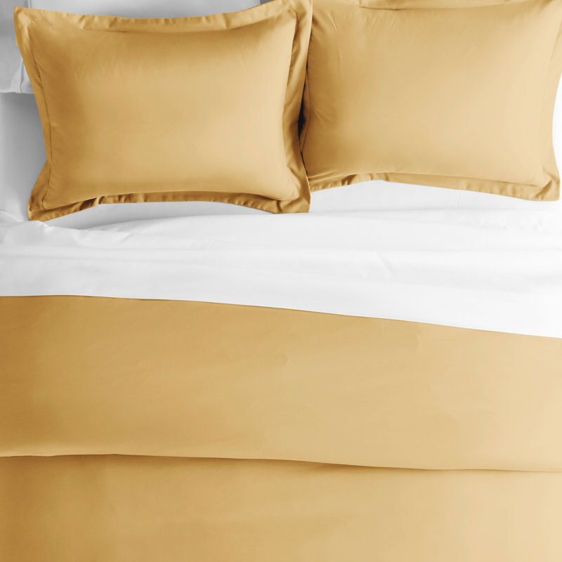 Ensemble de housse de couette en microfibre très douce Simply Soft™, Doré, Housse de couette simple + 1 taie décorative