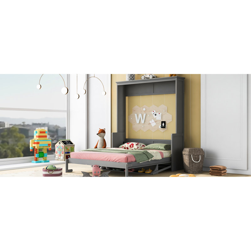 Gray Queen-Size Bed With Practical Versatile Storage Shelf - Bedroom Option Queen Size Fascinating Robust &