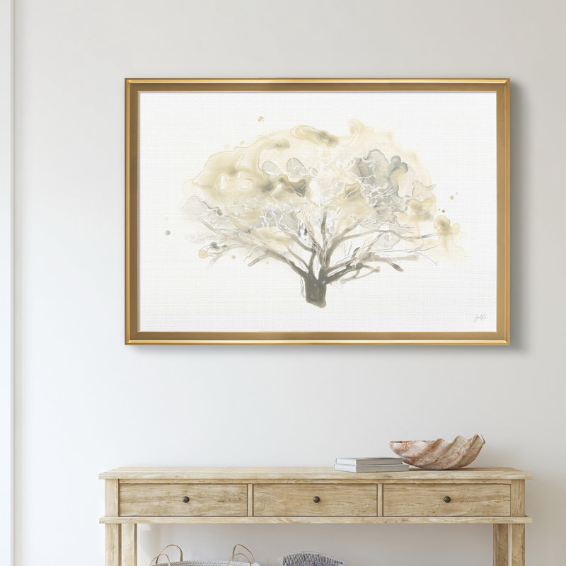 Neutre Arbor II - reproduction d'art sur toile encadrée, Doré, H 22,5 po x l 30,5 po x P 1,5 po