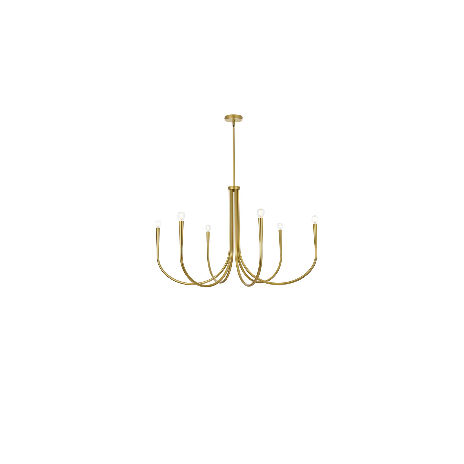 Catalena 6 - Light Dimmable Classic/Traditional Chandelier, 25.6" H x 42" W x 42" D, Gold