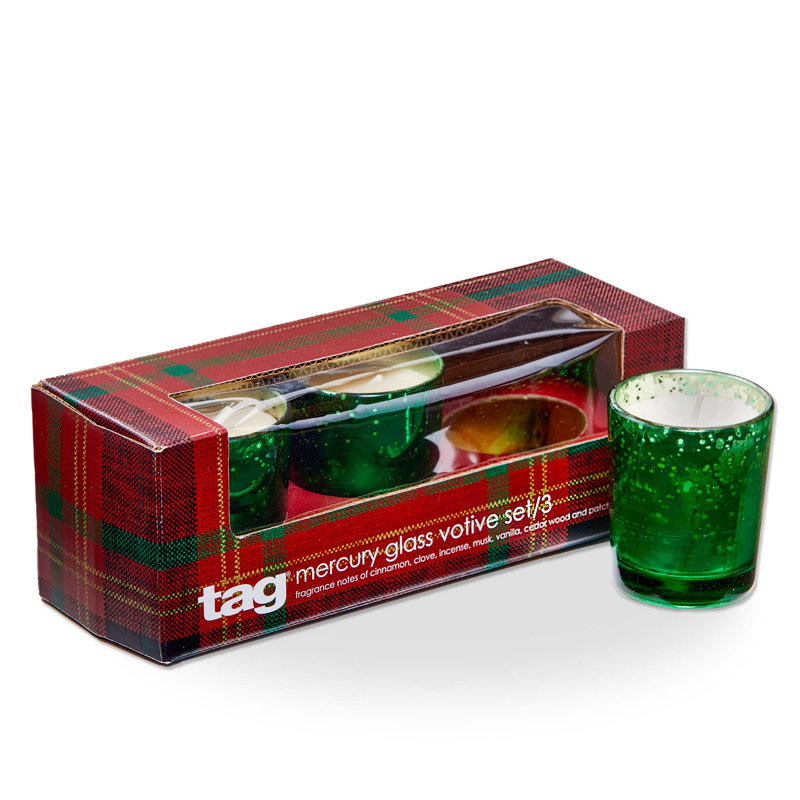 Bougie votive Tag Frosty Mercury S / 3, Vert