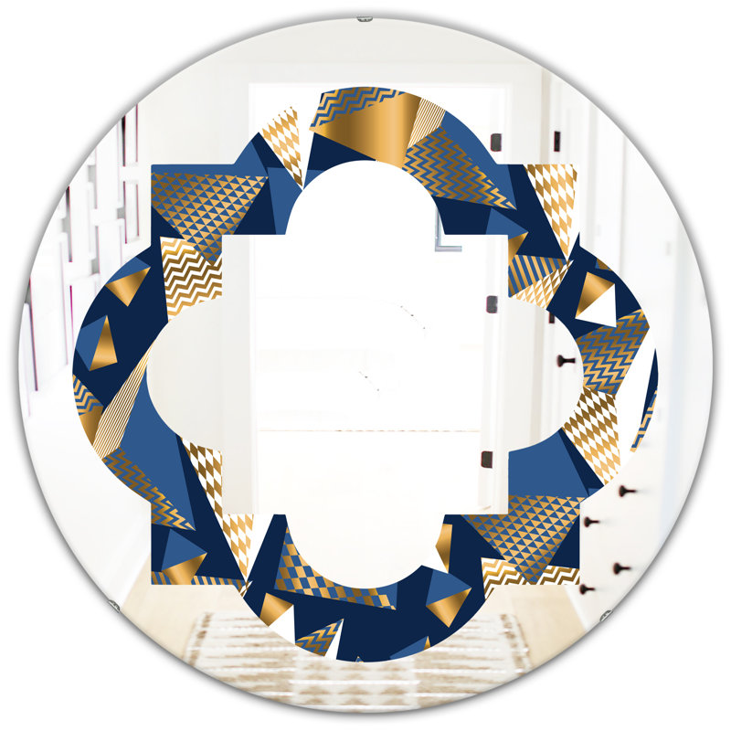 Miroir mural sans cadre Quatrefoil and Cubes, H 24 po x l 24 po