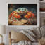 «Sim Crab Coastal Guardian», collage sur bois-60537292