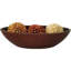 Bol ovale en bois brun foncé de 14,5 po Hosley, pièce maîtresse décorative rustique pour pot-pourri et orbes secs, décoration élégante pour la maison et le bureau, cadeau idéal pour les mariages, les spas et le reiki