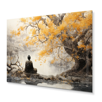 " Gray And Yellow Buddhism Enlightened Path II "