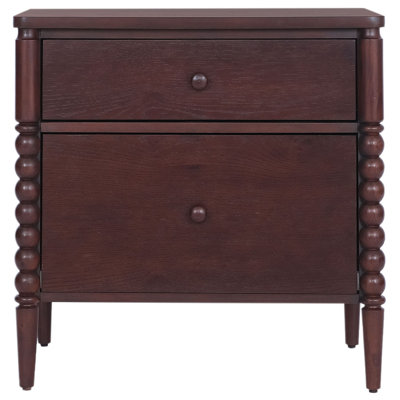 Dauda 26 " W Mahogany Solid Wood Standard Drawer Nightstand