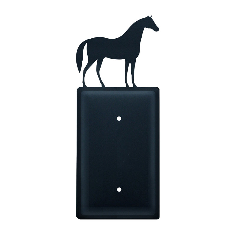 Horse 1-Gang Blank Wall Plate