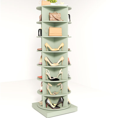 Green 360 rotating shoe rack 7 layers