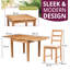 4 - Person Solid Oak Dining Set-88730577