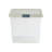 Wham Clip Square Plastic Storage Boxes with Secure Clip Lock Lids Clear/Stone/Slate Grey-1358183928-1358183933