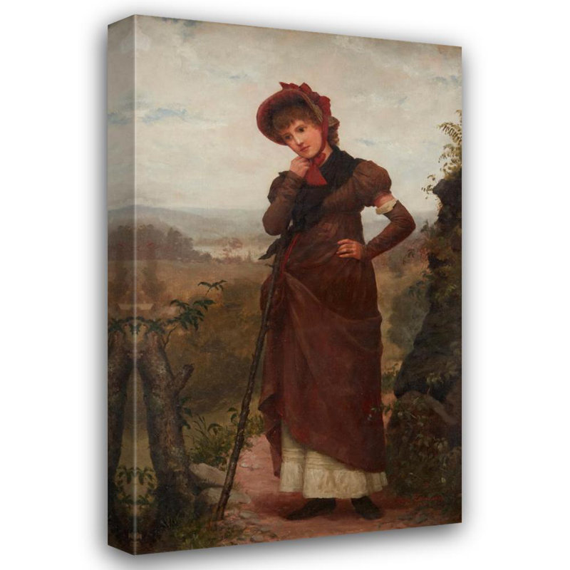 «A Walk Through the Country» par Jennie Augusta Brownscombe - Art mural sur toile tendue avec châssis, H 18 po x l 14 po