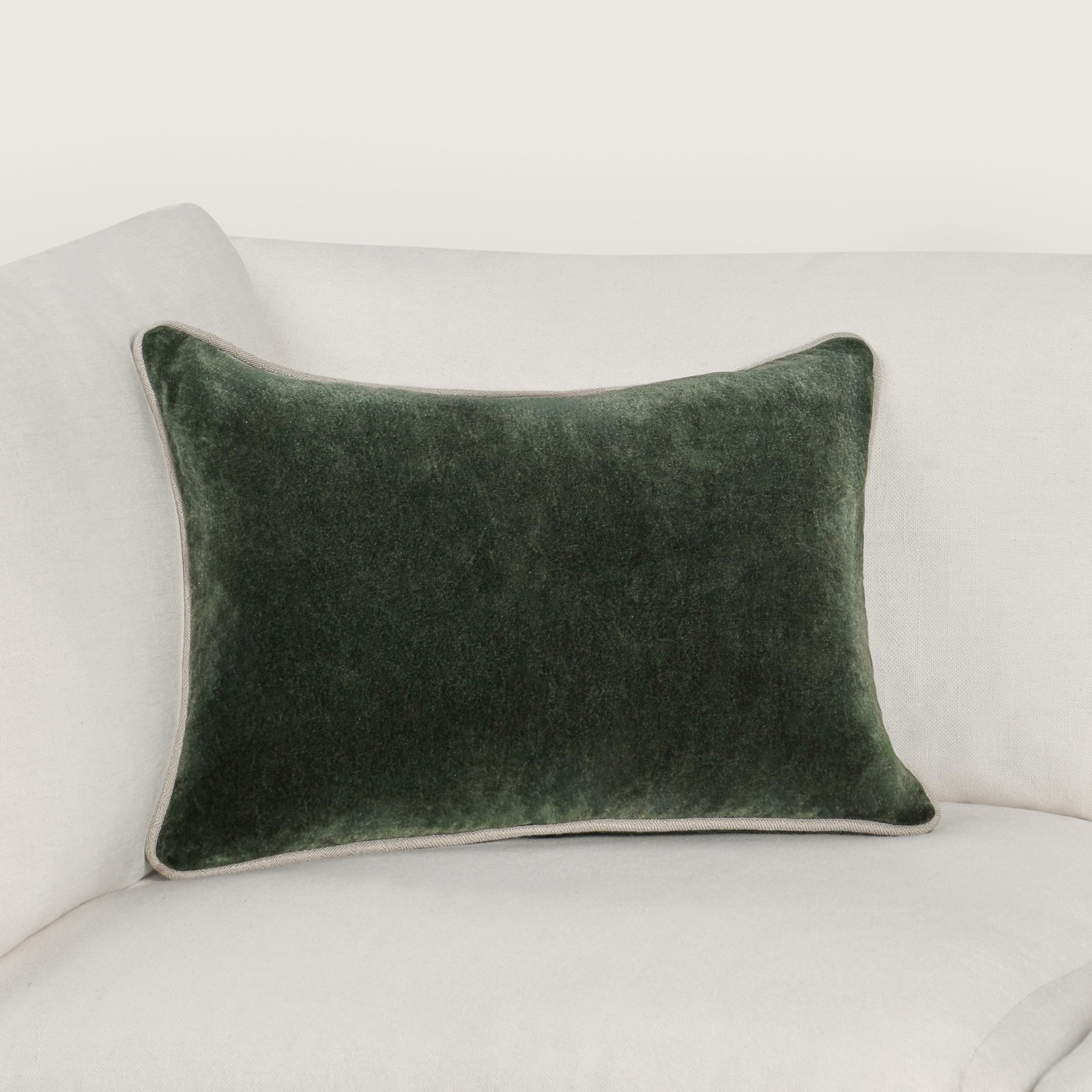 Goodall Throw Pillow, Rectangle 14"H x 20"W, Forest Green