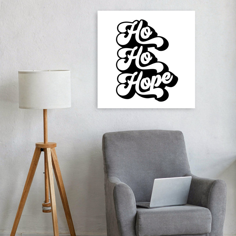 «Christmas Ho Ho Hope», reproduction d'art rétro rétro, H 24 po x l 24 po