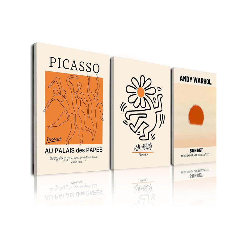 3 Piece Wrapped Canvas Print, 40 cm H x 30 cm W