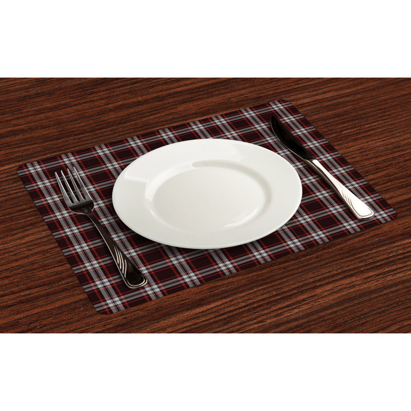 Polyester Plaid Rectangle Placemat
