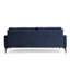 Élégant canapé 3 places, bleu marine, 80,7 po x 35,4 po x 34,6 po | Cadre en bois de hêtre avec panneau en carton, tissu 100% polyester | Coussins en mousse et plumes gris doux, nettoyage à sec, coussins portables, design industriel avec pieds noir mat-1512370781-1599677828