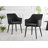 7-Piece Tempered Glass Top Dining Set with Fabric Chairs-236532220