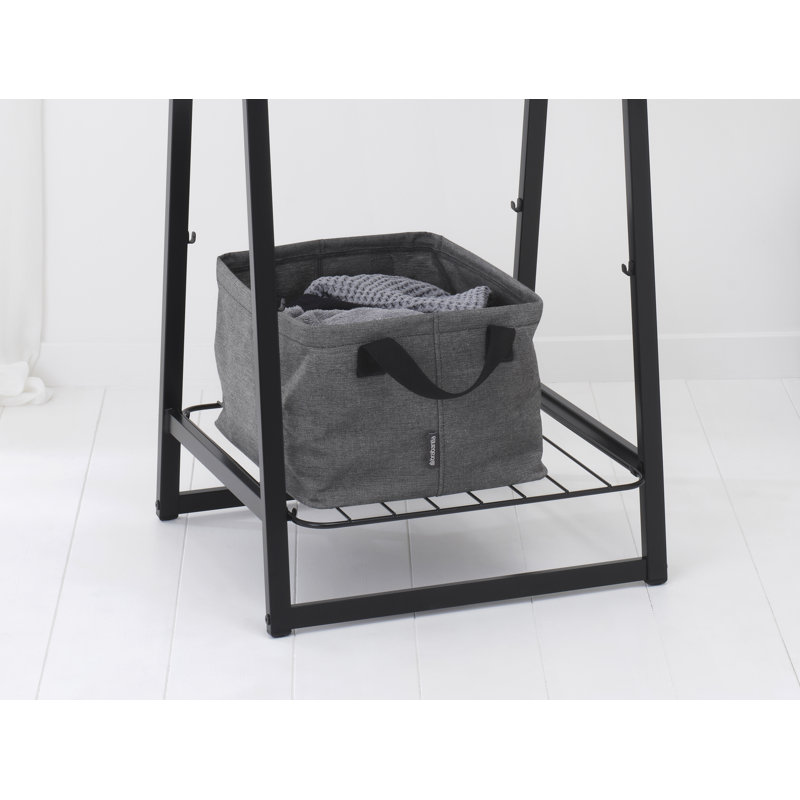 Brabantia Foldable Laundry Basket 9.2 Gallon, Pepper Black