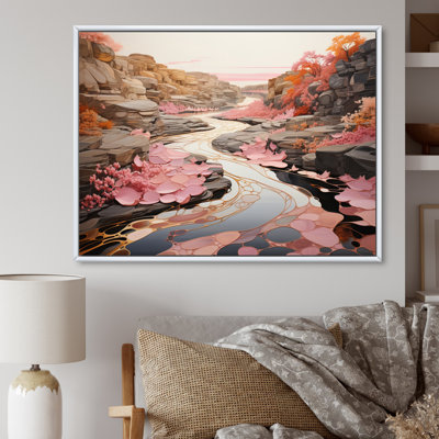 Impression sur toile encadrée rose