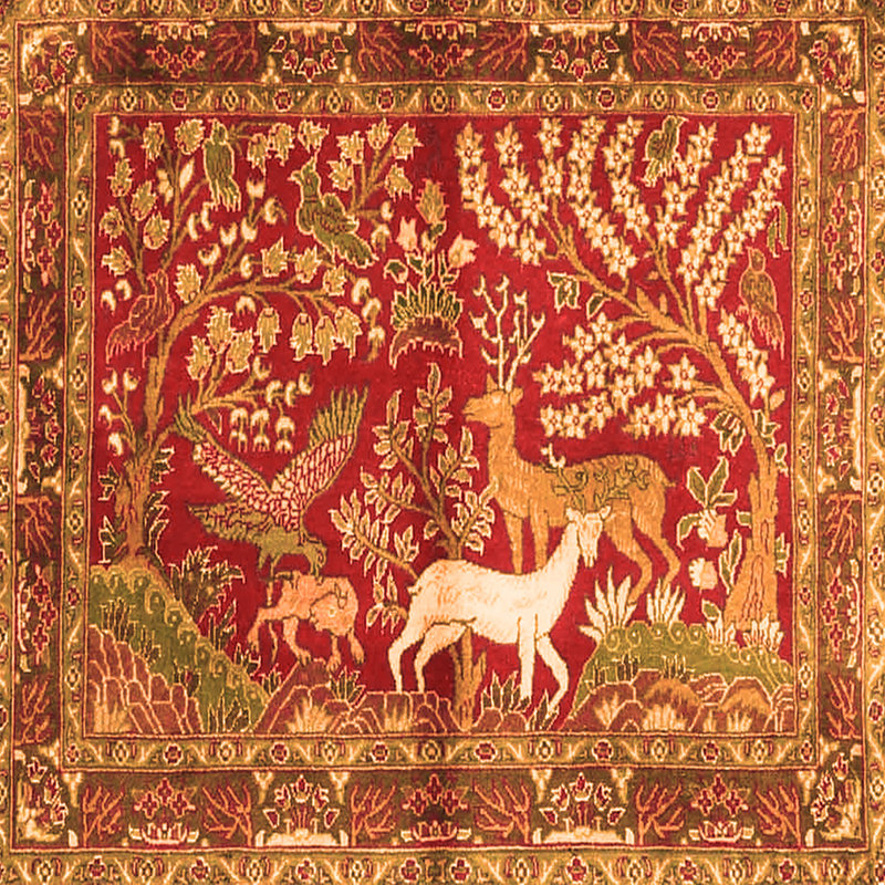 Floral Indoor Rug, Square 6'