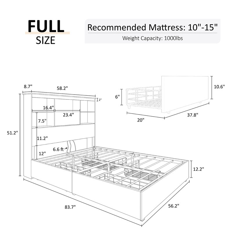 Union Rustic Izena Bookcase Bed & Reviews | Wayfair