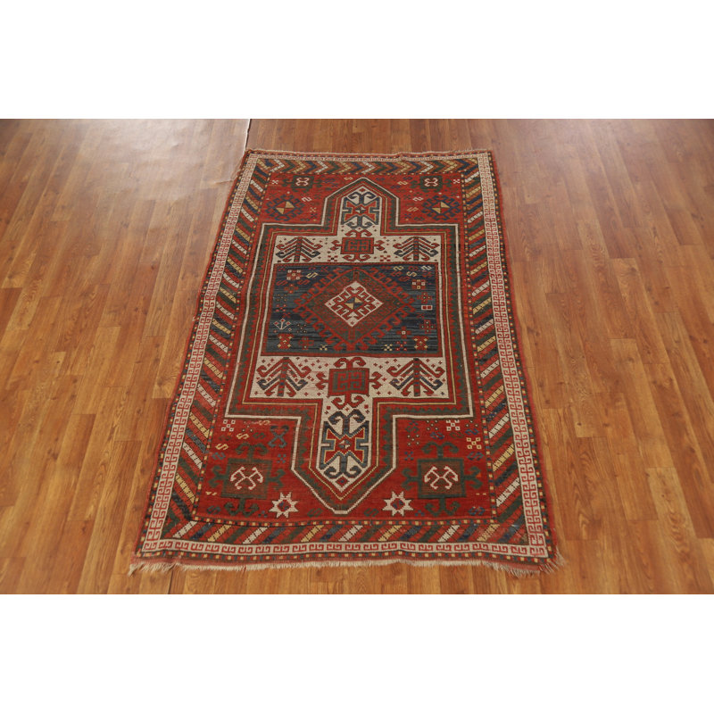 Tapis traditionnel avant teinture végétale pré-1900 4 x 6