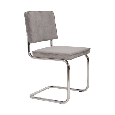 Chaise en porte-à-faux rembourrée en tissu