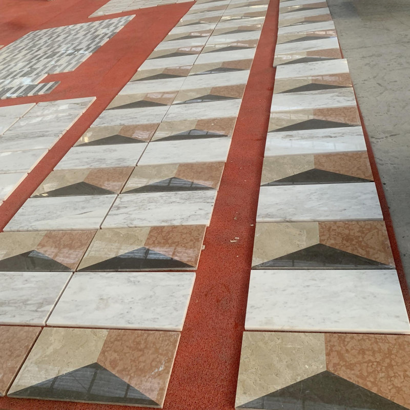 Polished marble tiles, natural stone