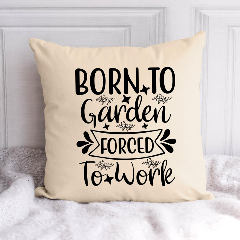 «Garden Lover» - Citation 39 - Coussin décoratif inclus, H 16 po x l 16 po